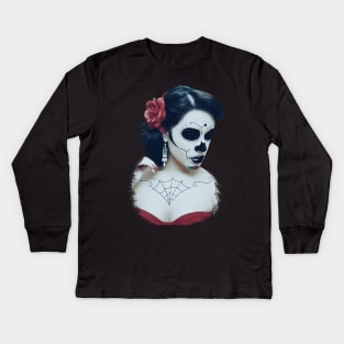 Day of the Dead Girl Kids Long Sleeve T-Shirt